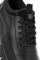 Men's Black Lace Up Leather Sneakers | Derimod