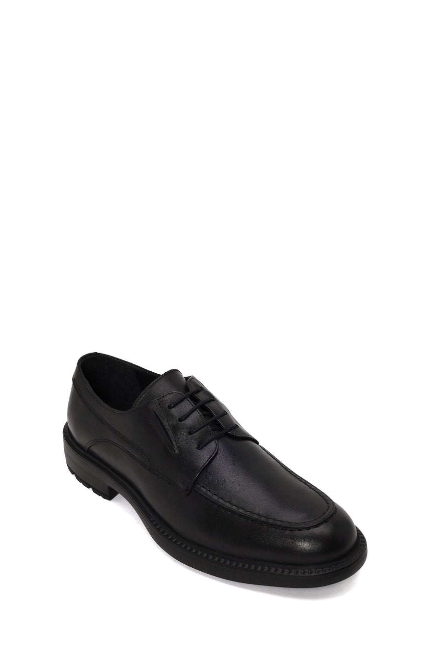 Male Black Lace-up Leather Casual Shoes