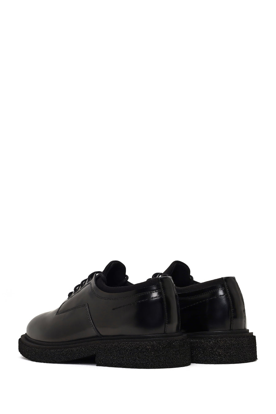 Men's Black Lace-Up Leather Casual Shoes