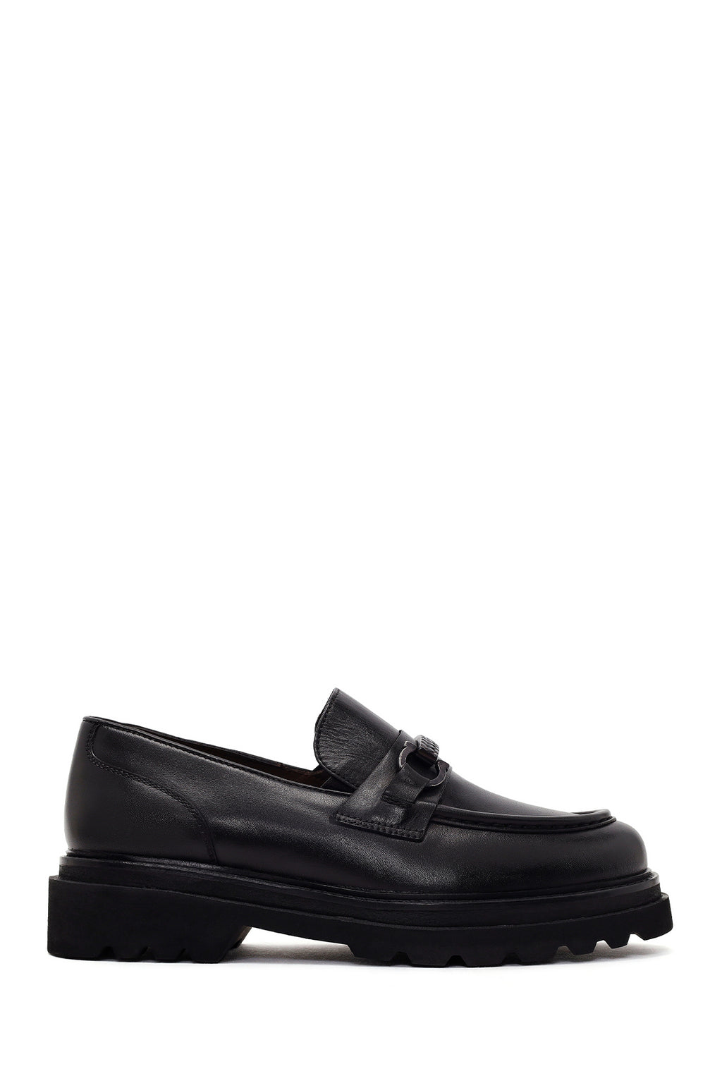 Erkek Siyah Deri Casual Loafer