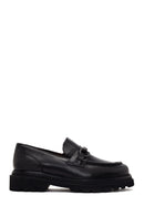 Male Black Leather Casual Loafer | Derimod
