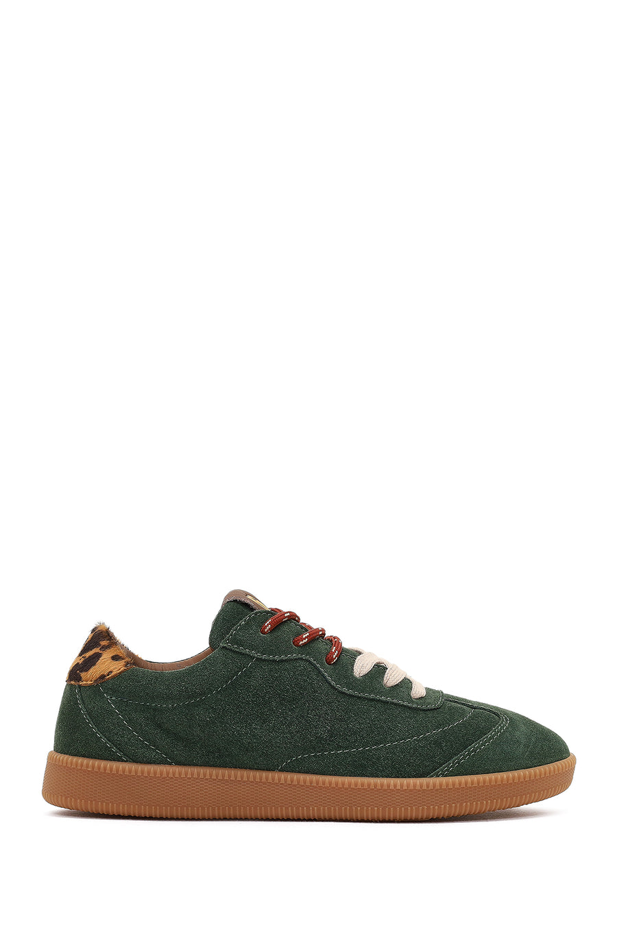 Derimod Studio Women's Green Lace-Up Suede Sneaker 25AFD435310 | Derimod