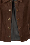 Marbella Woman Brown Suede Jacket | Derimod