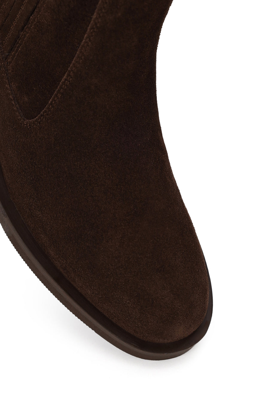 Woman Brown Buckled Suede Chelsea Boots