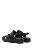 Kadın Siyah Deri Comfort Sandalet | Derimod