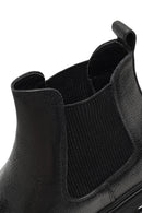 Male Black Thick-Soled Leather Chelsea Boots | Derimod