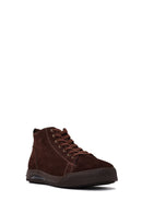 Men's Brown Suede Leather Boots with Zipper | Derimod