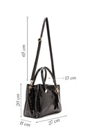 Women's Black Long Strap Crocodile Handbag | Derimod
