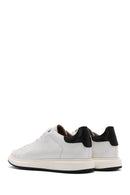 Men's White Lace-up Leather Sneaker | Derimod