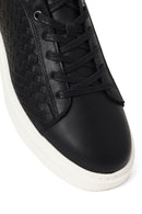 Male Black Lace-Up Leather Sneaker | Derimod