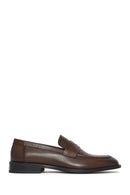 Erkek Kahverengi Deri Klasik Loafer | Derimod