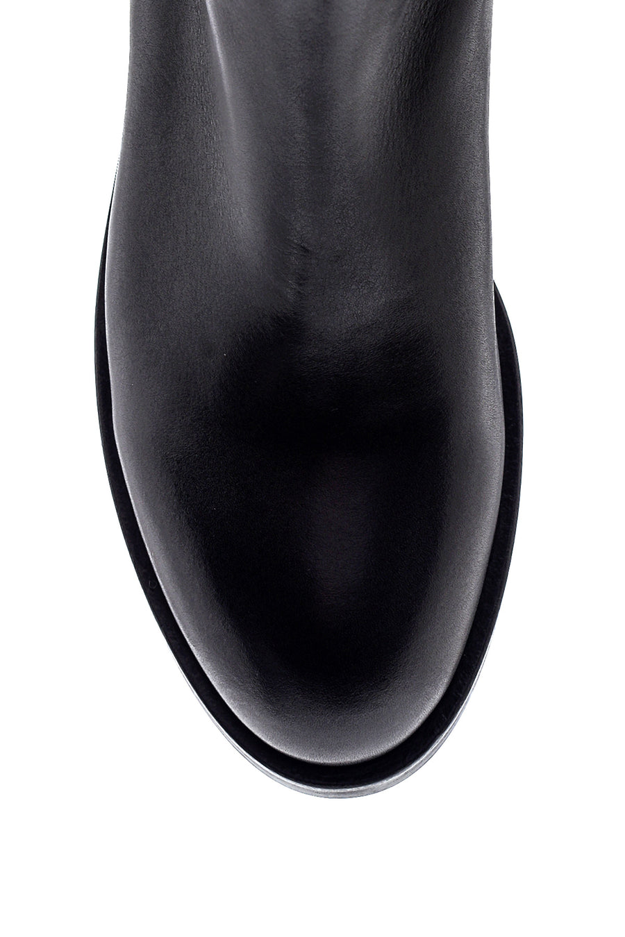 Women's Leather Buckle Detailed Boots