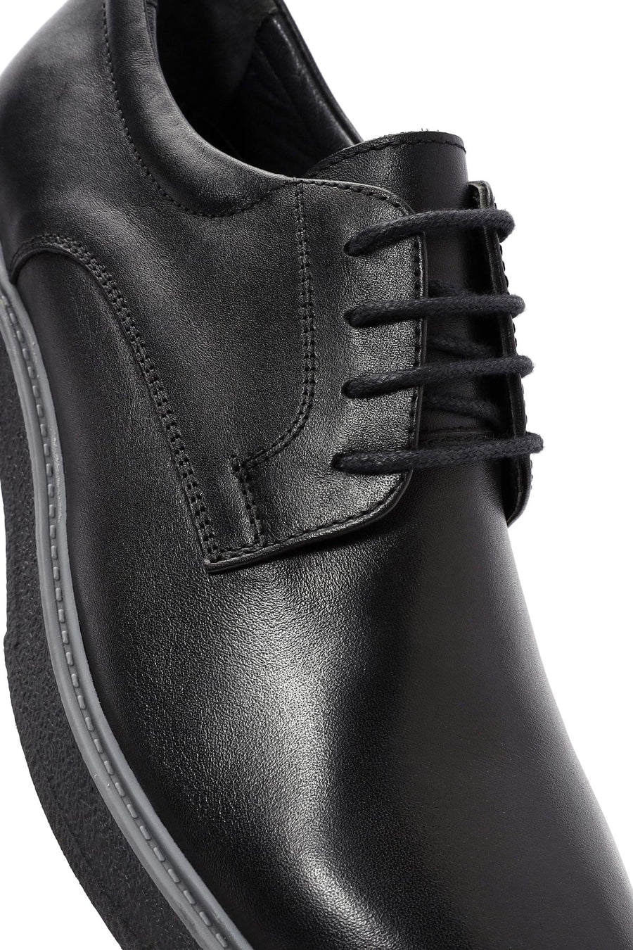 Men's Black Lace Up Leather Casual Shoes