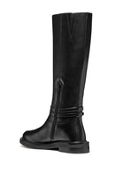 Geox Women Black D Serılda A - Smo.Lea Zippered Leather Boot | Derimod