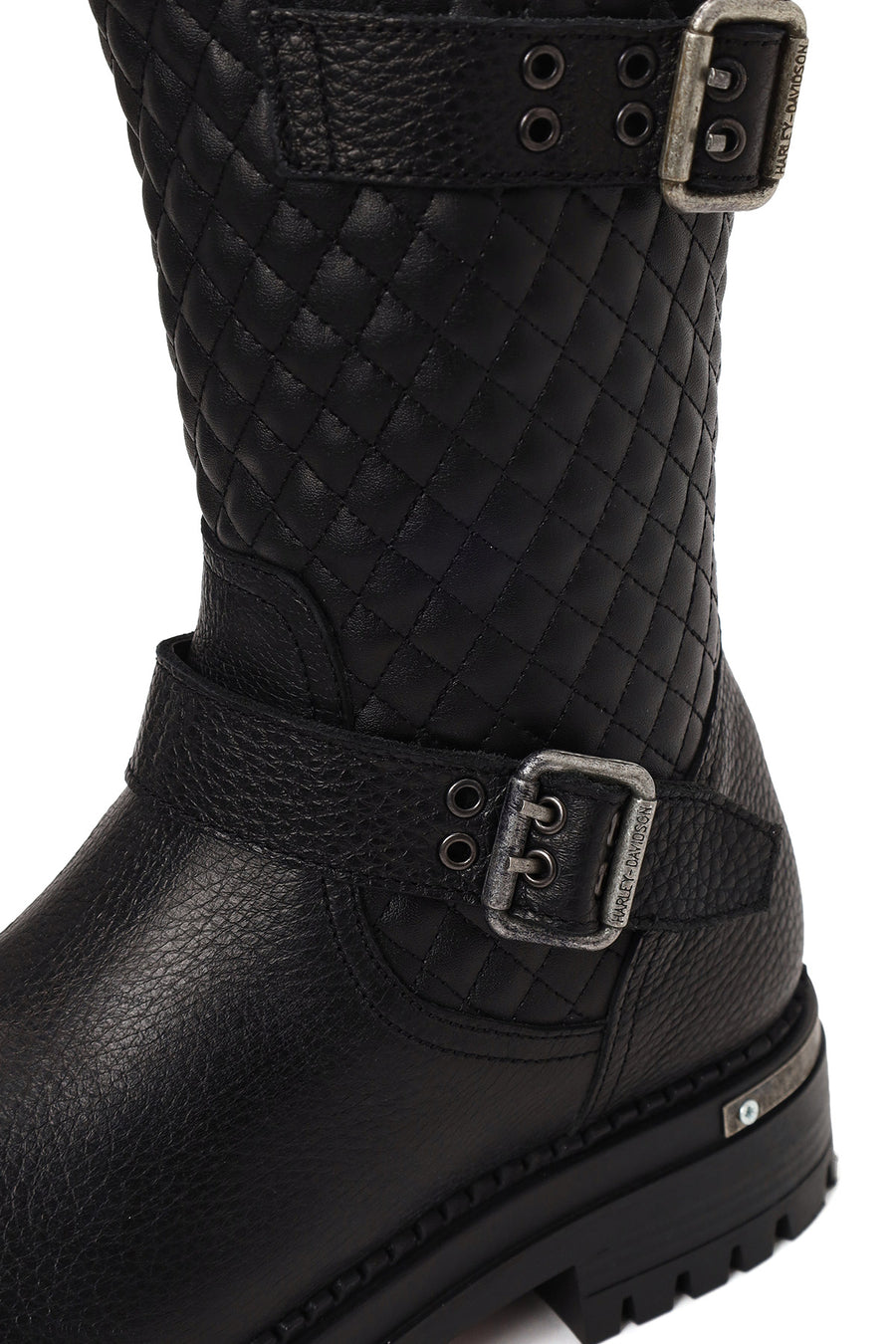 Harley Davidson Woman Black Joel Zip Closure Leather Boot