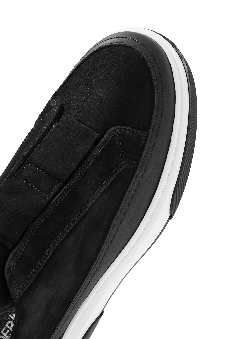 Erkek Siyah Bağcıklı Kalın Tabanlı Süet Deri Sneaker