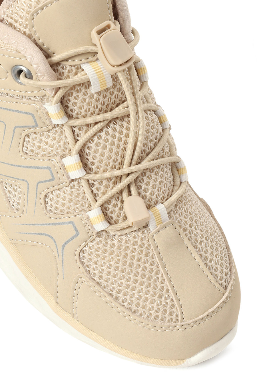 Woman Beige Thick-Soled Sneakers