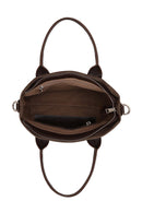 Woman Brown Long-Strap Nubuck Shoulder Bag | Derimod