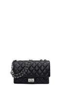 Woman Black Chain Strap Quilted Shoulder Bag | Derimod