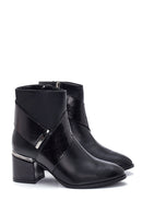 Women's Snake Patterned Mid Heel Boots | Derimod