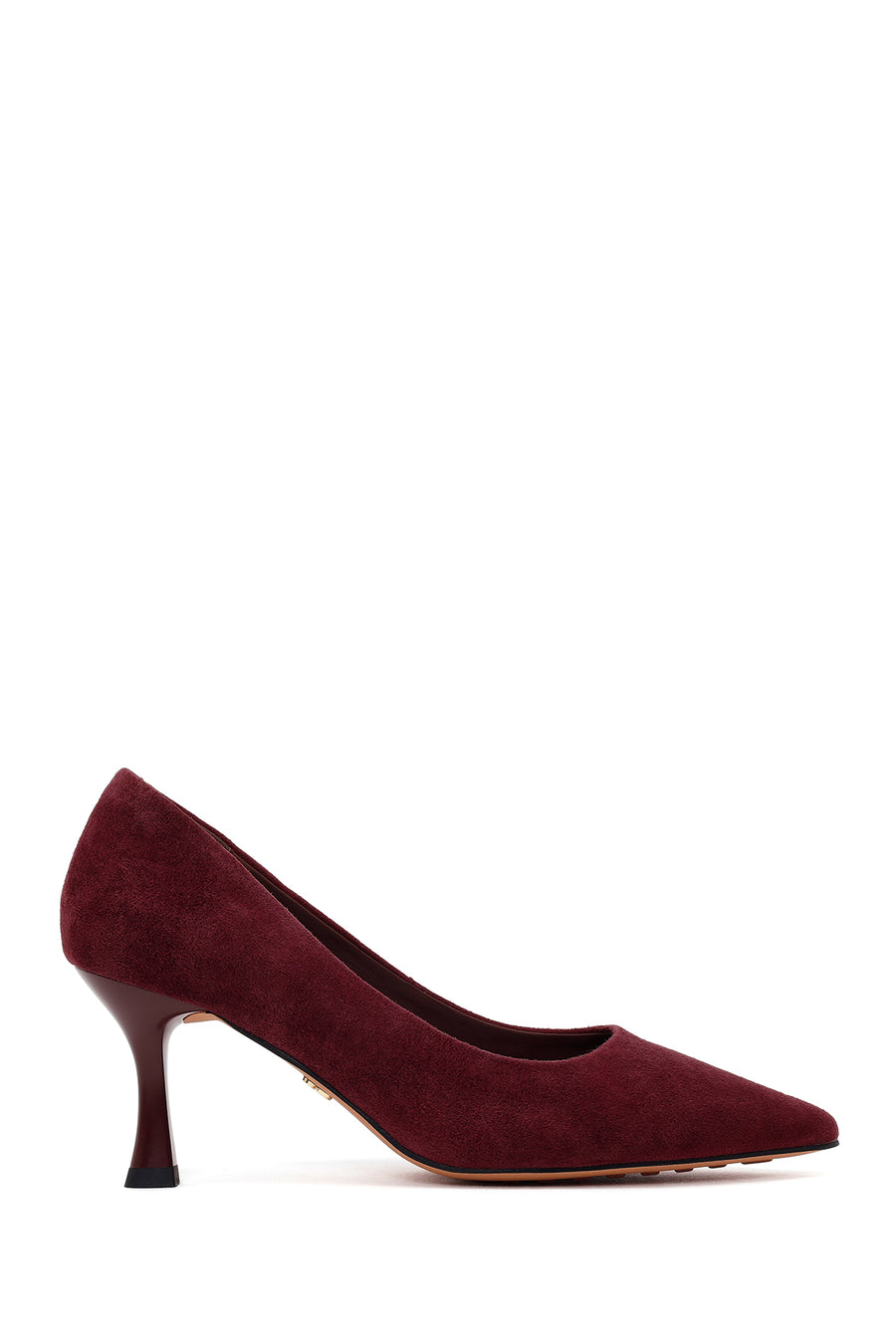 Kadın Bordo İnce Topuklu Süet Deri Stiletto AF530014DS | Derimod