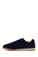 Erkek Lacivert Bağcıklı Süet Deri Sneaker | Derimod