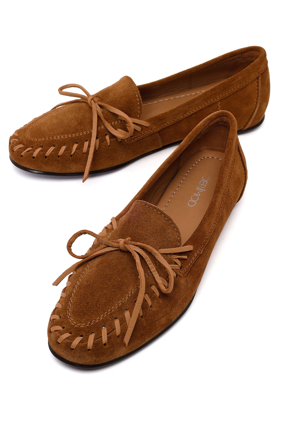 Women's Tan Suede Leather Loafer