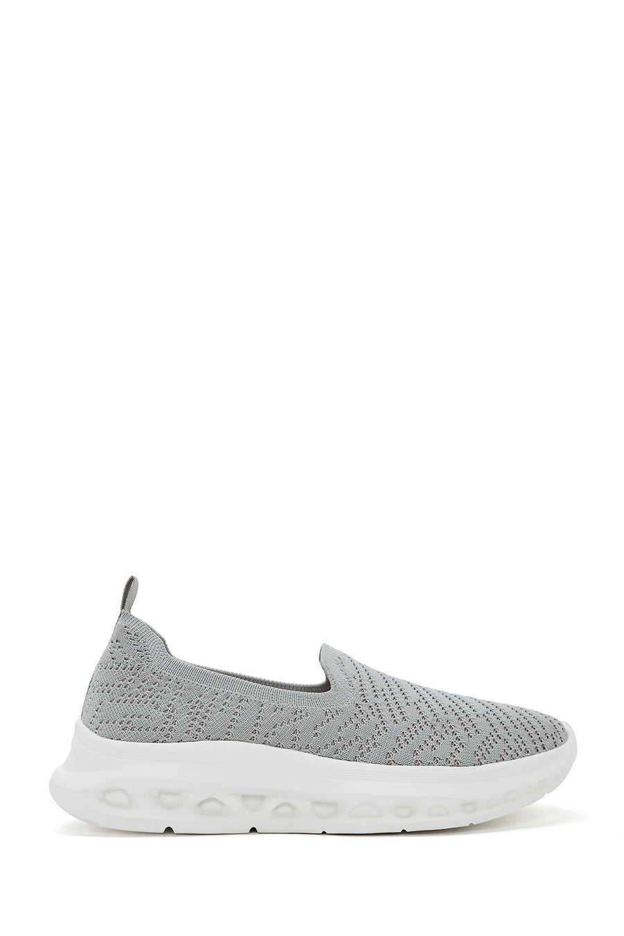 Derimod Zero Kadın Gri Kalın Tabanlı Sneaker 25SFE49546F | Derimod