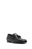 Men's Black Tasseled Leather Casual Loafer | Derimod