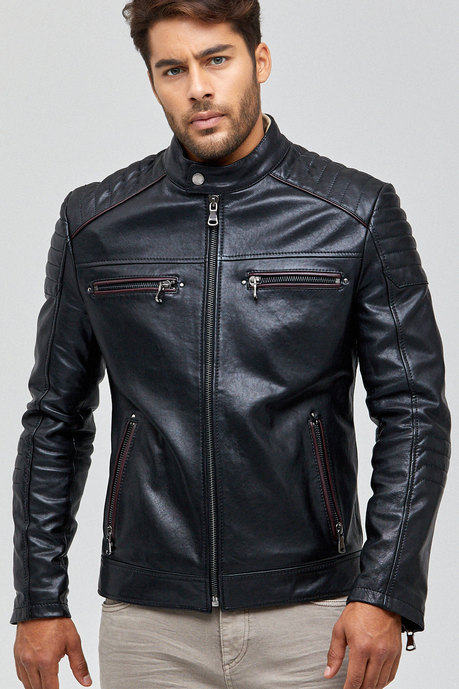Jerebko Men's Leather Jacket