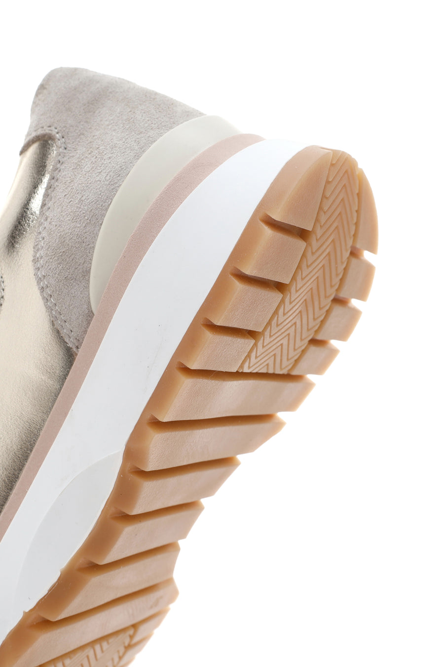 Women's Beige Leather Suede Detailed Sneaker