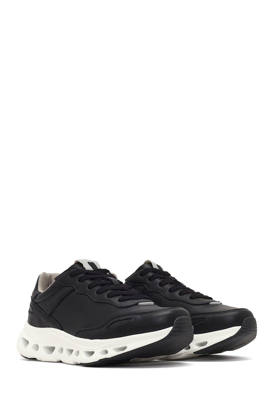 Derimod Studio Men's Black Lace-Up Thick-Soled Sneaker