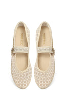 Women's Cream Buckle Espadrilles | Derimod