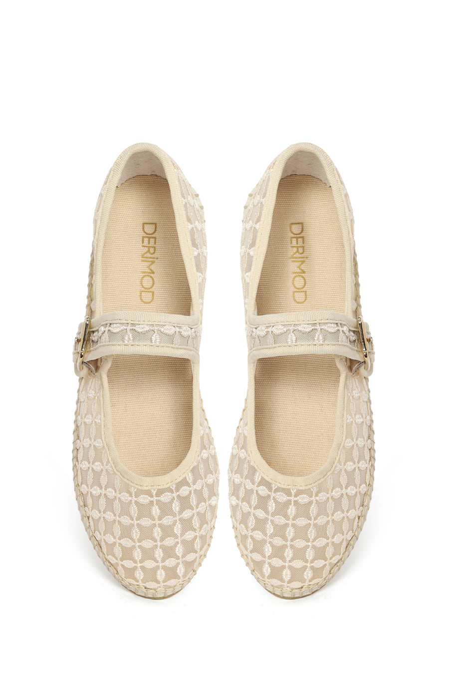 Women's Cream Buckle Espadrilles