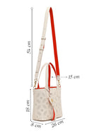 Woman White Long Strap Patterned Shoulder Bag | Derimod