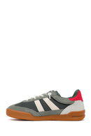 Women's Green Lace-up Leather Sneaker | Derimod