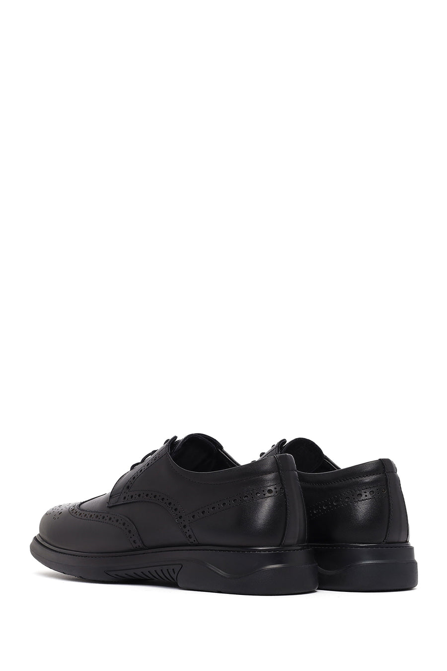 Men's Black Lace Up Leather Casual Shoes