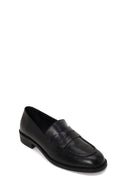 Woman Black Leather Loafer | Derimod