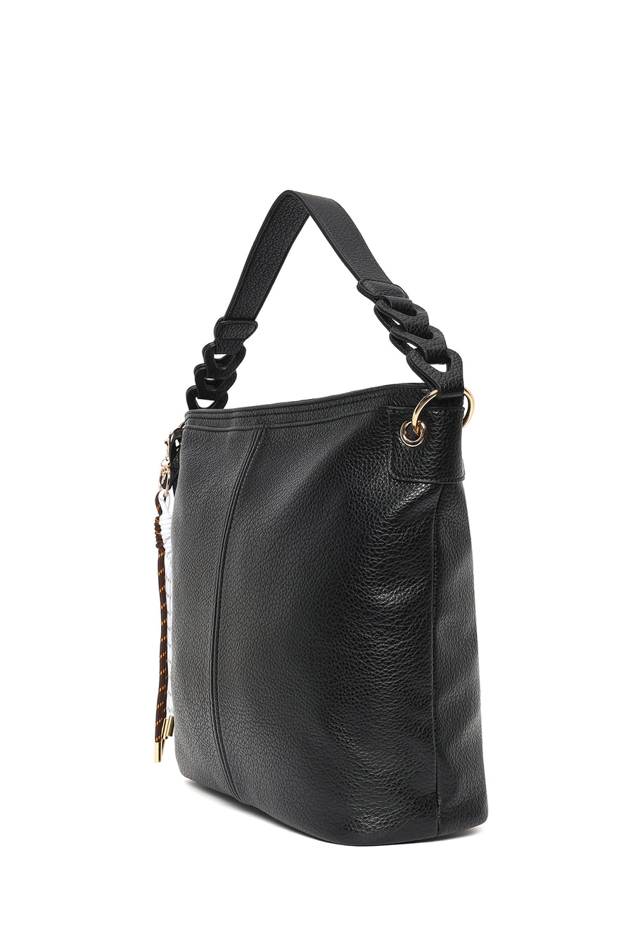 Woman Black Long-Strap Shoulder Bag