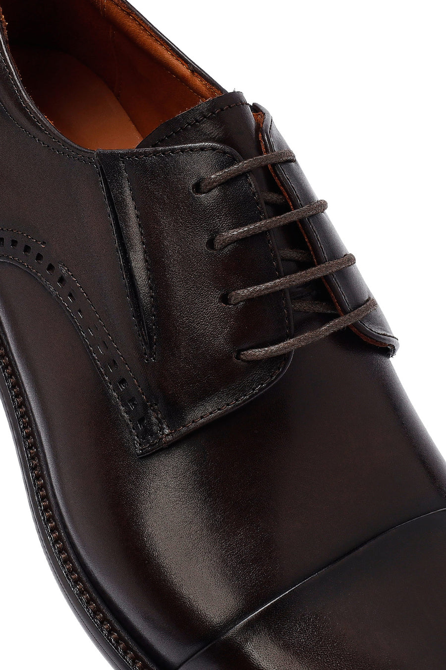 Men's Brown Lace-Up Leather Classic Shoes