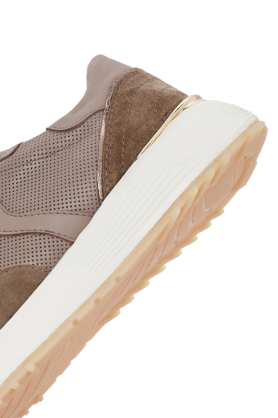 Woman Mink Laced Thick Sole Leather Sneakers