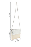 Woman Beige Long Chain Strap Wicker Clutch Bag | Derimod