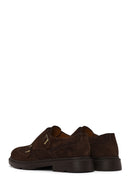 Male Brown Buckled Suede Casual Shoes | Derimod