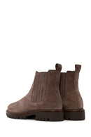Woman Mink Suede Leather Chelsea Boots | Derimod