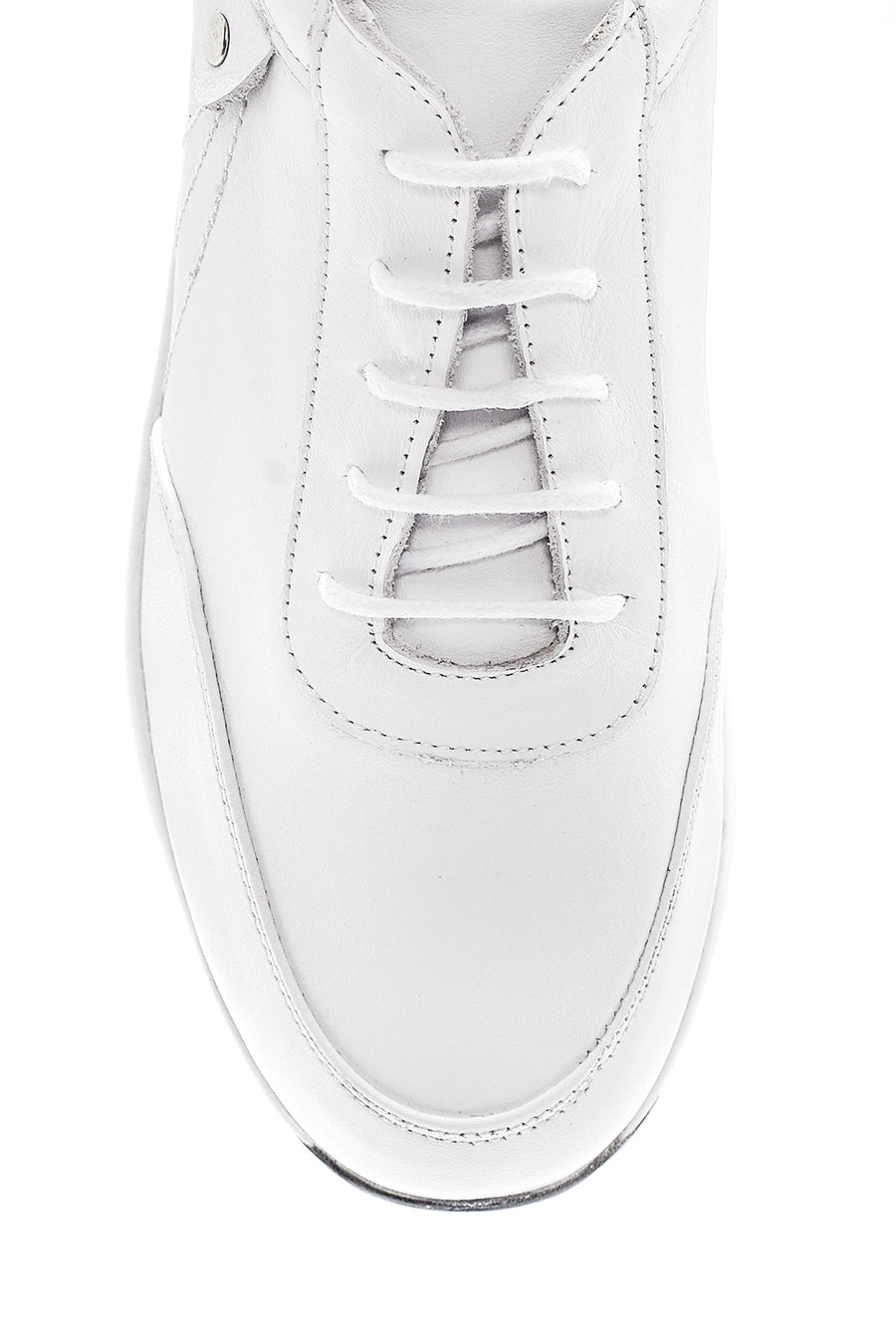 Women's Leather High Sole Sneaker