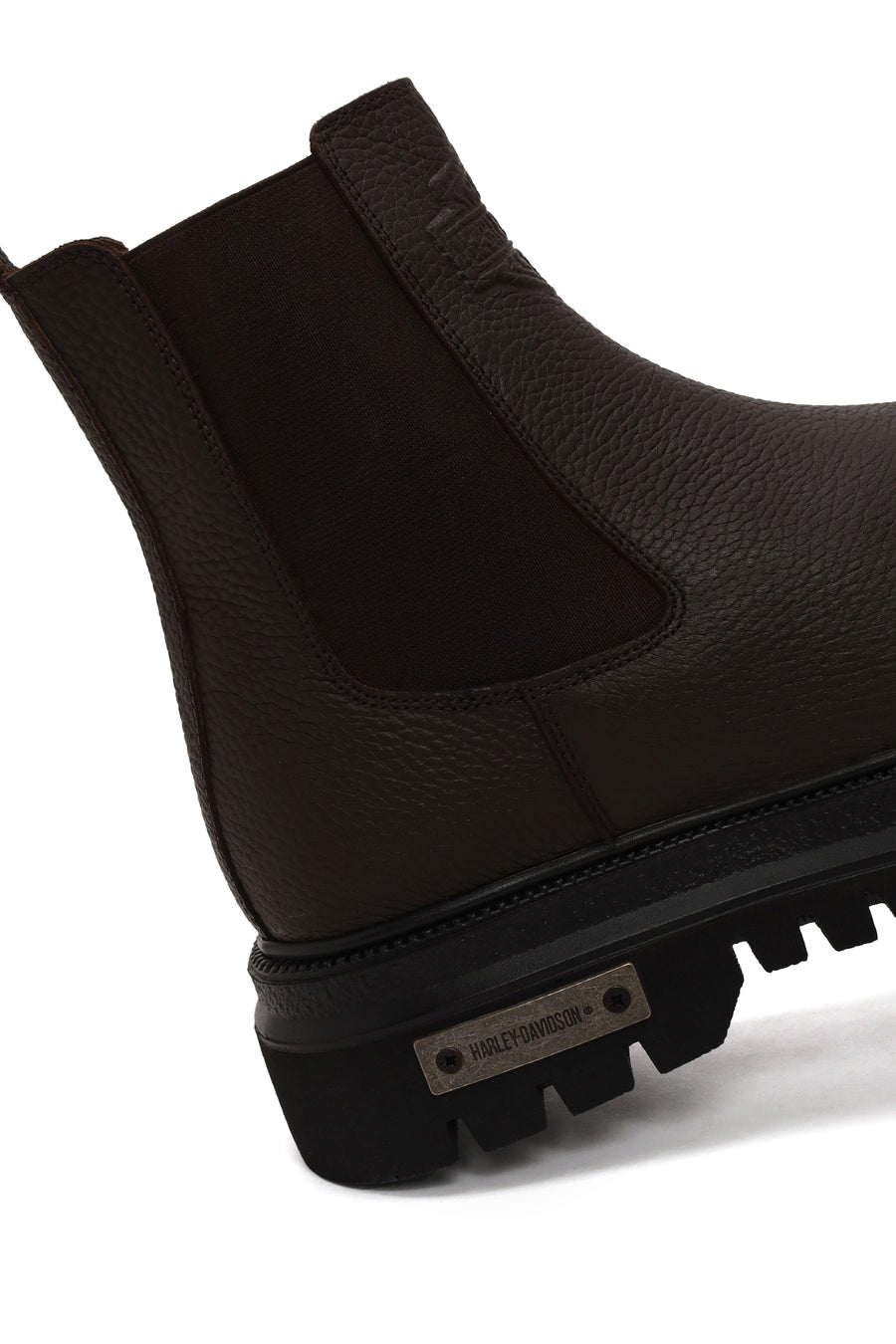 Harley Davidson Male Brown 12011 Thick-Soled Leather Chelsea Boots