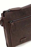 Men's Brown Leather Messenger Bag | Derimod