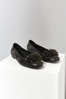 Women's Leather Ballerinas with Bead Detail | Derimod