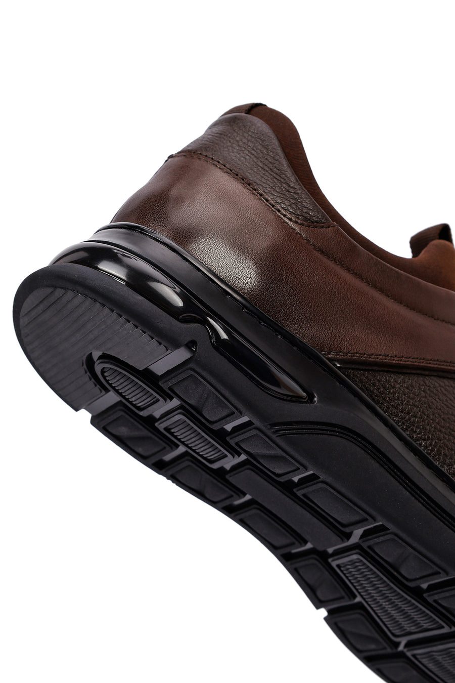 Male Brown Lace-up Leather Casual Sneaker