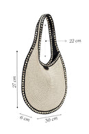 Women's Beige Straw Shoulder Bag | Derimod